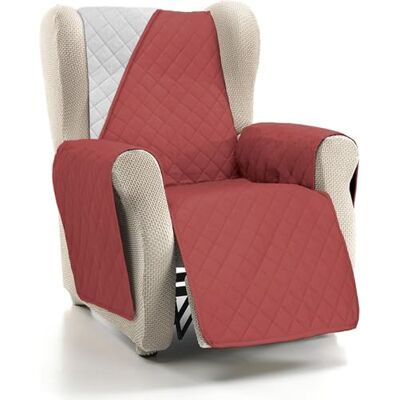 ECOMMERC3 Sofabezug für 1-Sitzer/Relax, super verstellbar, wendbar, Rot/Grau, gepolstert und extra weich, 100% Made in Spain ECOMMERC3 Sofabezug für 1-Sitzer/Relax, super verstellbar, wendbar, Rot/Grau, gepolstert und extra weich, 100% Made in Spain