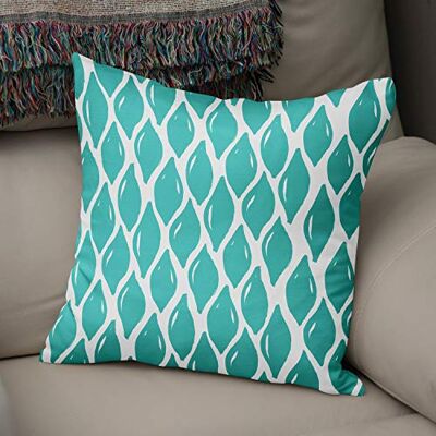 Bonamaison Le Jardin du Lin Kissen Zierkissenbezug Kissenbezug, Türkis & Weiß Dekoration, Weich Bequem, Für Zuhause Autos Büro Sofa Wohnzimmer Couch Schlafzimmer Dekor, 43x43 Cm Hergestellt in der Türkei Bonamaison Le Jardin du Lin Kissen Zierkissenbezug Kissenbezug, Türkis & Weiß Dekoration, Weich Bequem, Für Zuhause Autos Büro Sofa Wohnzimmer Couch Schlafzimmer Dekor, 43x43 Cm Hergestellt in der Türkei