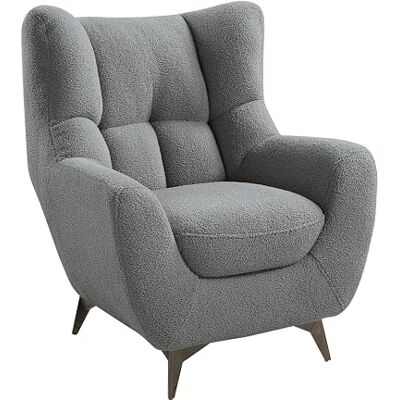 Atlantic Home Collection Sessel Shawn bezogen mit Teddystoff, grau, Polyester, 88 cm x 91 cm 98 cm Atlantic Home Collection Sessel Shawn bezogen mit Teddystoff, grau, Polyester, 88 cm x 91 cm 98 cm
