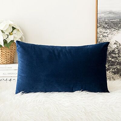 MIULEE Kissenbezug 30x50 cm samtkissen couchkissen Dunkelblau Kissenhülle Dekorative Dekokissen Sofakissen Wurfkissenbezug mit Verstecktem Reißverschluss Sofa Schlafzimmer MIULEE Kissenbezug 30x50 cm samtkissen couchkissen Dunkelblau Kissenhülle Dekorative Dekokissen Sofakissen Wurfkissenbezug mit Verstecktem Reißverschluss Sofa Schlafzimmer