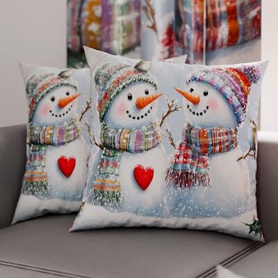 PETTI Artigiani Italiani Petti Italian Artisans – Paar 80 x 80 cm große Mikrofaser-Kissenbezüge, Weihnachtskissenbezüge, Weihnachtsdekor-Kissen für Schlafzimmer, Sofa, Wohnzimmer, 2er-Set Kissenbezüge, Xmas 7 Kissenbezug PETTI Artigiani Italiani Petti Italian Artisans – Paar 80 x 80 cm große Mikrofaser-Kissenbezüge, Weihnachtskissenbezüge, Weihnachtsdekor-Kissen für Schlafzimmer, Sofa, Wohnzimmer, 2er-Set Kissenbezüge, Xmas 7 Kissenbezug