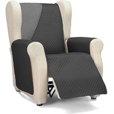 ECOMMERC3 Sesselbezug für 1-Sitzer-Sessel, vollständige Passform, Bezug für 1-Sitzer und Relaxsessel, Anthrazit/Schwarz ECOMMERC3 Sesselbezug für 1-Sitzer-Sessel, vollständige Passform, Bezug für 1-Sitzer und Relaxsessel, Anthrazit/Schwarz