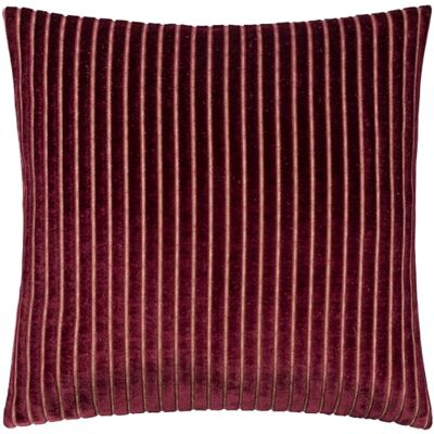 Paoletti Savoy Stripe Kissen mit Federfüllung – Wendbares, weiches, strukturiertes Samt-Dekokissen für Sofas, Betten und Sessel (Burgunderrot – 50x50cm) Paoletti Savoy Stripe Kissen mit Federfüllung – Wendbares, weiches, strukturiertes Samt-Dekokissen für Sofas, Betten und Sessel (Burgunderrot – 50x50cm)