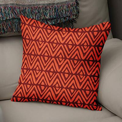 Bonamaison Le Jardin du Lin Kissen Zierkissenbezug Kissenbezug, Orange & Bordeaux Dekoration, Für Zuhause Autos Büro Sofa Wohnzimmer Couch Schlafzimmer Dekor, 50x50 Cm Entworfen und hergestellt in der Türkei Bonamaison Le Jardin du Lin Kissen Zierkissenbezug Kissenbezug, Orange & Bordeaux Dekoration, Für Zuhause Autos Büro Sofa Wohnzimmer Couch Schlafzimmer Dekor, 50x50 Cm Entworfen und hergestellt in der Türkei
