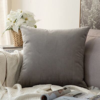 MIULEE Samt Kissenbezug Kissenhülle Dekorative Sofakissen Dekokissen Groß Deko Couchkissen Zierkissen Bezug Zierkissen mit Verstecktem Reißverschluss für Sofa Schlafzimmer 1 Stück 60x60 cm Grau MIULEE Samt Kissenbezug Kissenhülle Dekorative Sofakissen Dekokissen Groß Deko Couchkissen Zierkissen Bezug Zierkissen mit Verstecktem Reißverschluss für Sofa Schlafzimmer 1 Stück 60x60 cm Grau