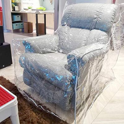 wokire Pakoula Kunststoff-Couch-Abdeckung für Haustiere, Katzenkratzschutz, transparent, wasserdicht, Sessel-/Liegestuhl-Abdeckung, Möbelschutz für Lagerung und Umzug (91,4 cm B – Sessel) wokire Pakoula Kunststoff-Couch-Abdeckung für Haustiere, Katzenkratzschutz, transparent, wasserdicht, Sessel-/Liegestuhl-Abdeckung, Möbelschutz für Lagerung und Umzug (91,4 cm B – Sessel)