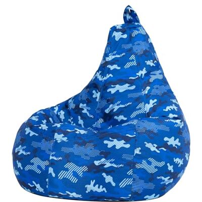 Icon Dalton Camouflage Kinder Sitzsack, Blau, Webstoff, Gaming Sitzsack Erwachsene mit Füllung, Bean Bag, Lounge Sessel, Lounge Stuhl, Garten, Schlafzimmer, Wohnzimmer, Wohnzimmer Möbel Icon Dalton Camouflage Kinder Sitzsack, Blau, Webstoff, Gaming Sitzsack Erwachsene mit Füllung, Bean Bag, Lounge Sessel, Lounge Stuhl, Garten, Schlafzimmer, Wohnzimmer, Wohnzimmer Möbel