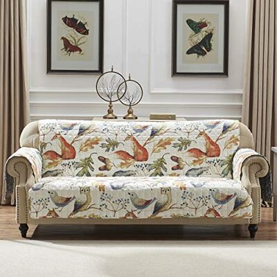 Greenland Home Fashions Barefoot Bungalow Willow Slipcover, Sofa, Natural Greenland Home Fashions Barefoot Bungalow Willow Slipcover, Sofa, Natural