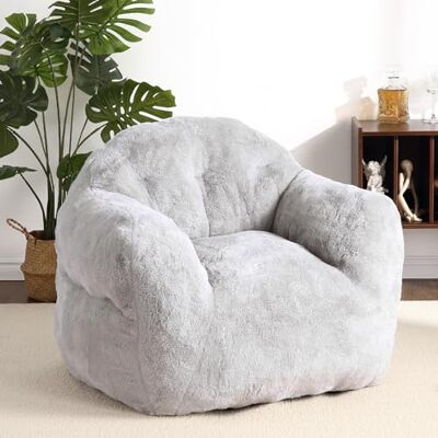 Niwugady XXL Kuscheliger Bohnensack für Erwachsene & Kinder, Plüsch-Bohnenstuhl mit Armlehnen, Samtweiches Kaninchenfell-Design, Hochdichter Schaumstofffüllung, Abnehmbarer Bezug, 99 x 81 x 71 cm Niwugady XXL Kuscheliger Bohnensack für Erwachsene & Kinder, Plüsch-Bohnenstuhl mit Armlehnen, Samtweiches Kaninchenfell-Design, Hochdichter Schaumstofffüllung, Abnehmbarer Bezug, 99 x 81 x 71 cm