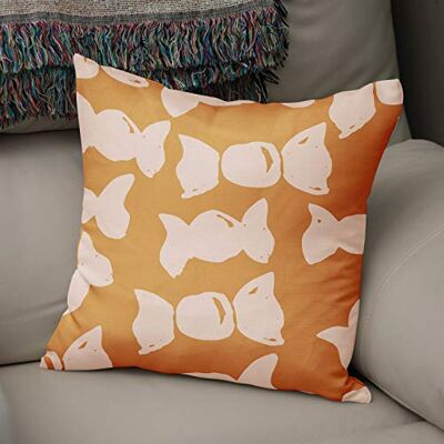 Bonamaison Le Jardin du Lin Kissen Zierkissenbezug Kissenbezug, Orange & Off White Dekoration, Weich Bequem, Für Zuhause Autos Büro Sofa Wohnzimmer Couch Schlafzimmer Dekor, 43x43 Cm Hergestellt in der Türkei Bonamaison Le Jardin du Lin Kissen Zierkissenbezug Kissenbezug, Orange & Off White Dekoration, Weich Bequem, Für Zuhause Autos Büro Sofa Wohnzimmer Couch Schlafzimmer Dekor, 43x43 Cm Hergestellt in der Türkei