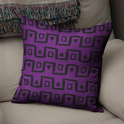 Bonamaison Le Jardin du Lin Kissen Zierkissenbezug Kissenbezug, Lila & Schwarz Dekoration, Für Zuhause Autos Büro Sofa Wohnzimmer Couch Schlafzimmer Dekor, 50x50 Cm Entworfen und hergestellt in der Türkei Bonamaison Le Jardin du Lin Kissen Zierkissenbezug Kissenbezug, Lila & Schwarz Dekoration, Für Zuhause Autos Büro Sofa Wohnzimmer Couch Schlafzimmer Dekor, 50x50 Cm Entworfen und hergestellt in der Türkei