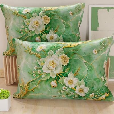 PETTI Artigiani Italiani Paar Kissenbezüge 40 x 60 cm aus Mikrofaser, Dekokissen für Schlafzimmer, Sofa, Wohnzimmer, Set mit 2 Kissenbezügen, Blumenmuster 06 3, 100% Made in Italy PETTI Artigiani Italiani Paar Kissenbezüge 40 x 60 cm aus Mikrofaser, Dekokissen für Schlafzimmer, Sofa, Wohnzimmer, Set mit 2 Kissenbezügen, Blumenmuster 06 3, 100% Made in Italy