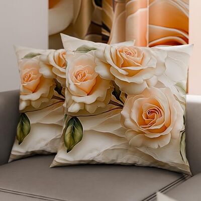 PETTI Artigiani Italiani Paar Kissenbezüge 40 x 40 cm aus Mikrofaser, Dekokissen für Schlafzimmer, Sofa, Wohnzimmer, Set mit 2 Kissenbezügen, Blumenmuster 06 12, 100% Made in Italy PETTI Artigiani Italiani Paar Kissenbezüge 40 x 40 cm aus Mikrofaser, Dekokissen für Schlafzimmer, Sofa, Wohnzimmer, Set mit 2 Kissenbezügen, Blumenmuster 06 12, 100% Made in Italy