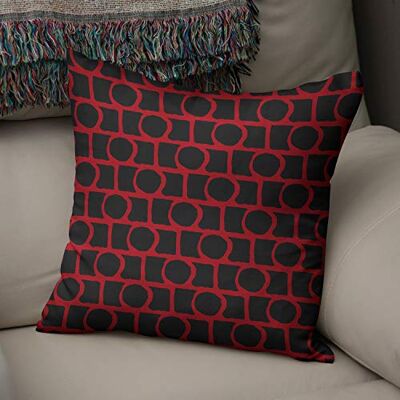 Bonamaison Le Jardin du Lin Kissen Zierkissenbezug Kissenbezug, Rot schwarz Dekoration, Für Zuhause Autos Büro Sofa Wohnzimmer Couch Schlafzimmer Dekor, 50x50 Cm Entworfen und hergestellt in der Türkei Bonamaison Le Jardin du Lin Kissen Zierkissenbezug Kissenbezug, Rot schwarz Dekoration, Für Zuhause Autos Büro Sofa Wohnzimmer Couch Schlafzimmer Dekor, 50x50 Cm Entworfen und hergestellt in der Türkei