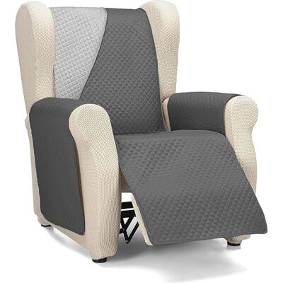 ECOMMERC3 Sesselbezug für 1-Sitzer-Sessel, vollständige Passform, für 1-Sitzer-Sessel und Relaxsessel, Grau/Anthrazit ECOMMERC3 Sesselbezug für 1-Sitzer-Sessel, vollständige Passform, für 1-Sitzer-Sessel und Relaxsessel, Grau/Anthrazit