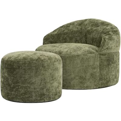 Icon Orb Chenille Sitzsack Sessel und Hocker mit Füllung, Grün In Deutschland Hergestellt, Sitzsack Erwachsene, Weicher Chenille Stoff, Bequemer Sessel für Wohnzimmer und Schlafzimmer Icon Orb Chenille Sitzsack Sessel und Hocker mit Füllung, Grün In Deutschland Hergestellt, Sitzsack Erwachsene, Weicher Chenille Stoff, Bequemer Sessel für Wohnzimmer und Schlafzimmer