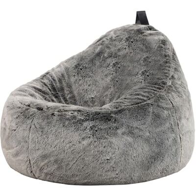 Icon Cocoon Sitzsack - Kunstpelz, Grau 87x73x87cm Icon Cocoon Sitzsack - Kunstpelz, Grau 87x73x87cm