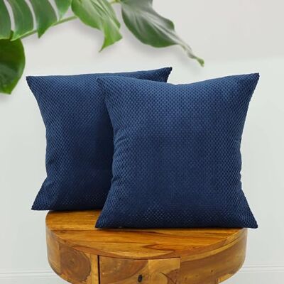 Amilian 2er Set Kissen mit Füllung und Bezug – Dekokissen für Sofa, Bett oder Couch – Zierkissen Set mit weichem Innenkissen – Waschbar & stilvoll Mitternachtsblau 40 x 40 cm Amilian 2er Set Kissen mit Füllung und Bezug – Dekokissen für Sofa, Bett oder Couch – Zierkissen Set mit weichem Innenkissen – Waschbar & stilvoll Mitternachtsblau 40 x 40 cm