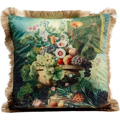 Kare Design Romantic Bouquet, Mehrfarbig, 45x45 cm, Abnehmbarer Bezug mit Reißverschluss, Motiv Blumen, Mit Franksenkanten, Dekokissen inklusive Füllung, Zierkissen, Sofakissen Kare Design Romantic Bouquet, Mehrfarbig, 45x45 cm, Abnehmbarer Bezug mit Reißverschluss, Motiv Blumen, Mit Franksenkanten, Dekokissen inklusive Füllung, Zierkissen, Sofakissen
