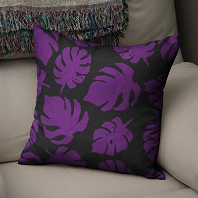 Bonamaison Le Jardin du Lin Kissen Zierkissenbezug Kissenbezug, Lila & Schwarz Dekoration, Für Zuhause Autos Büro Sofa Wohnzimmer Couch Schlafzimmer Dekor, 50x50 Cm Entworfen und hergestellt in der Türkei Bonamaison Le Jardin du Lin Kissen Zierkissenbezug Kissenbezug, Lila & Schwarz Dekoration, Für Zuhause Autos Büro Sofa Wohnzimmer Couch Schlafzimmer Dekor, 50x50 Cm Entworfen und hergestellt in der Türkei