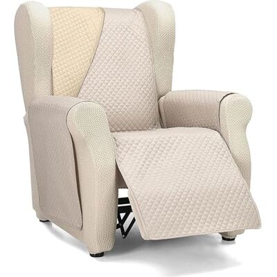 ECOMMERC3 Sesselbezug für 1-Sitzer-Sessel, vollständige Passform, für 1-Sitzer-Sessel und Relaxsessel, Beige/Leinen ECOMMERC3 Sesselbezug für 1-Sitzer-Sessel, vollständige Passform, für 1-Sitzer-Sessel und Relaxsessel, Beige/Leinen