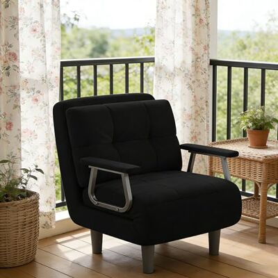 Fabulcozy Schlafsessel 3 in 1 Mit Bettfunktion, Verstellbarer Rückenlehne 5 Winkel, Einzelsofa Mit Armlehnen, Klappsofa Futon Couch, Gästebett für Wohnzimmer, Schlafzimmer Fabulcozy Schlafsessel 3 in 1 Mit Bettfunktion, Verstellbarer Rückenlehne 5 Winkel, Einzelsofa Mit Armlehnen, Klappsofa Futon Couch, Gästebett für Wohnzimmer, Schlafzimmer