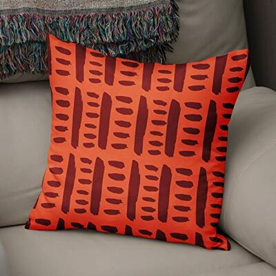 Bonamaison Le Jardin du Lin Kissen Zierkissenbezug Kissenbezug, Orange & Bordeaux Dekoration, Für Zuhause Autos Büro Sofa Wohnzimmer Couch Schlafzimmer Dekor, 50x50 Cm Entworfen und hergestellt in der Türkei Bonamaison Le Jardin du Lin Kissen Zierkissenbezug Kissenbezug, Orange & Bordeaux Dekoration, Für Zuhause Autos Büro Sofa Wohnzimmer Couch Schlafzimmer Dekor, 50x50 Cm Entworfen und hergestellt in der Türkei