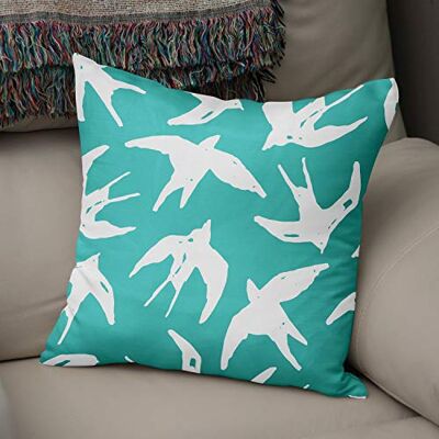 Bonamaison Le Jardin du Lin Kissen Zierkissenbezug Kissenbezug, Türkis & Weiß Dekoration, Weich Bequem, Für Zuhause Autos Büro Sofa Wohnzimmer Couch Schlafzimmer Dekor, 43x43 Cm Hergestellt in der Türkei Bonamaison Le Jardin du Lin Kissen Zierkissenbezug Kissenbezug, Türkis & Weiß Dekoration, Weich Bequem, Für Zuhause Autos Büro Sofa Wohnzimmer Couch Schlafzimmer Dekor, 43x43 Cm Hergestellt in der Türkei