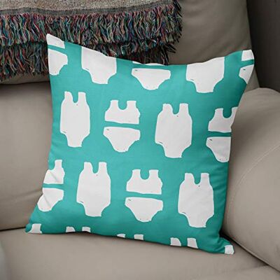 Bonamaison Le Jardin du Lin Kissen Zierkissenbezug Kissenbezug, Türkis & Weiß Dekoration, Weich Bequem, Für Zuhause Autos Büro Sofa Wohnzimmer Couch Schlafzimmer Dekor, 43x43 Cm Hergestellt in der Türkei Bonamaison Le Jardin du Lin Kissen Zierkissenbezug Kissenbezug, Türkis & Weiß Dekoration, Weich Bequem, Für Zuhause Autos Büro Sofa Wohnzimmer Couch Schlafzimmer Dekor, 43x43 Cm Hergestellt in der Türkei