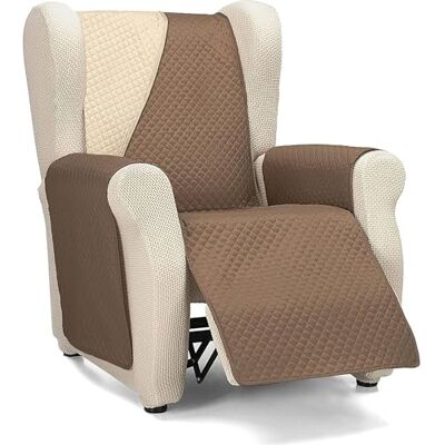 ECOMMERC3 Sesselbezug für 1-Sitzer-Sessel, vollständige Passform, für 1-Sitzer-Sessel und Relaxsessel, beige/braun ECOMMERC3 Sesselbezug für 1-Sitzer-Sessel, vollständige Passform, für 1-Sitzer-Sessel und Relaxsessel, beige/braun