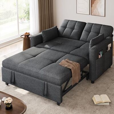 YITAHOME Schlafsofa 3-in-1, 2-Sitzer 5-Stufig 182x136cm Ausziehbar Grau YITAHOME Schlafsofa 3-in-1, 2-Sitzer 5-Stufig 182x136cm Ausziehbar Grau