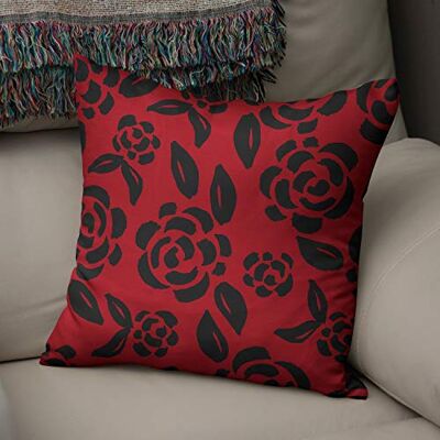 Bonamaison Le Jardin du Lin Kissen Zierkissenbezug Kissenbezug, Rot schwarz Dekoration, Für Zuhause Autos Büro Sofa Wohnzimmer Couch Schlafzimmer Dekor, 50x50 Cm Entworfen und hergestellt in der Türkei Bonamaison Le Jardin du Lin Kissen Zierkissenbezug Kissenbezug, Rot schwarz Dekoration, Für Zuhause Autos Büro Sofa Wohnzimmer Couch Schlafzimmer Dekor, 50x50 Cm Entworfen und hergestellt in der Türkei