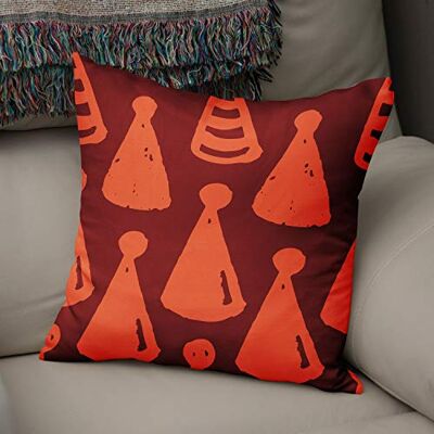 Bonamaison Le Jardin du Lin Kissen Zierkissenbezug Kissenbezug, Orange & Bordeaux Dekoration, Für Zuhause Autos Büro Sofa Wohnzimmer Couch Schlafzimmer Dekor, 50x50 Cm Entworfen und hergestellt in der Türkei Bonamaison Le Jardin du Lin Kissen Zierkissenbezug Kissenbezug, Orange & Bordeaux Dekoration, Für Zuhause Autos Büro Sofa Wohnzimmer Couch Schlafzimmer Dekor, 50x50 Cm Entworfen und hergestellt in der Türkei