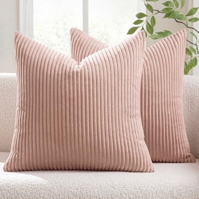 MIULEE 2er Set Kissenbezug 40x40 cm Kord Kissenhülle Sofakissen Rosa Dekorative Kissenbezug Couchkissen Dekokissen Zierkissenbezug Deko Kissenhülle mit Verstecktem Reißverschluss MIULEE 2er Set Kissenbezug 40x40 cm Kord Kissenhülle Sofakissen Rosa Dekorative Kissenbezug Couchkissen Dekokissen Zierkissenbezug Deko Kissenhülle mit Verstecktem Reißverschluss