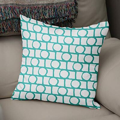 Bonamaison Le Jardin du Lin Kissen Zierkissenbezug Kissenbezug, Türkis & Weiß Dekoration, Weich Bequem, Für Zuhause Autos Büro Sofa Wohnzimmer Couch Schlafzimmer Dekor, 43x43 Cm Hergestellt in der Türkei Bonamaison Le Jardin du Lin Kissen Zierkissenbezug Kissenbezug, Türkis & Weiß Dekoration, Weich Bequem, Für Zuhause Autos Büro Sofa Wohnzimmer Couch Schlafzimmer Dekor, 43x43 Cm Hergestellt in der Türkei