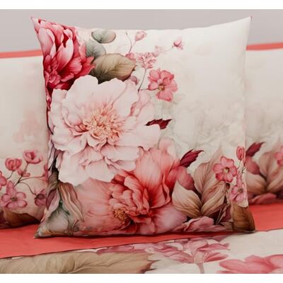 PETTI Artigiani Italiani Paar Kissenbezüge 35 x 35 cm aus Mikrofaser, Dekokissen für Schlafzimmer, Sofa, Wohnzimmer, Set mit 2 Kissenbezügen, Blumenmuster 152, 100% Made in Italy PETTI Artigiani Italiani Paar Kissenbezüge 35 x 35 cm aus Mikrofaser, Dekokissen für Schlafzimmer, Sofa, Wohnzimmer, Set mit 2 Kissenbezügen, Blumenmuster 152, 100% Made in Italy