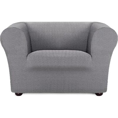 ECOMMERC3 Sofaüberwurf für 1-Sitzer, bi-elastisch, super elastisch, Chester und Klippan – Sofabezug, grau, verschleißfest, atmungsaktiv, maximale Passform mit Schaumstoffen und Gummibändern ECOMMERC3 Sofaüberwurf für 1-Sitzer, bi-elastisch, super elastisch, Chester und Klippan – Sofabezug, grau, verschleißfest, atmungsaktiv, maximale Passform mit Schaumstoffen und Gummibändern