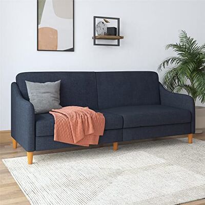 DHP Furniture Dorel Home Jaspis Coil Futon Schlafsofa, Navy, Einheitsgröße DHP Furniture Dorel Home Jaspis Coil Futon Schlafsofa, Navy, Einheitsgröße