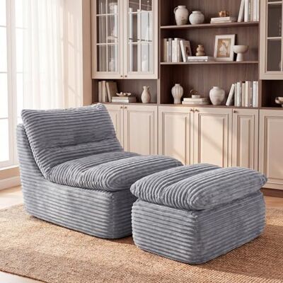 MALOL Schlafsofa, Sofas & Couches mit Ottomane, Boneless Couch mit Schlaffunktion, Relaxsessel, Spielsofa, Schlafsofa & Gästebett für kleine Räume, Sessel fürs Schlafzimmer & Wohnzimmer, Grau MALOL Schlafsofa, Sofas & Couches mit Ottomane, Boneless Couch mit Schlaffunktion, Relaxsessel, Spielsofa, Schlafsofa & Gästebett für kleine Räume, Sessel fürs Schlafzimmer & Wohnzimmer, Grau