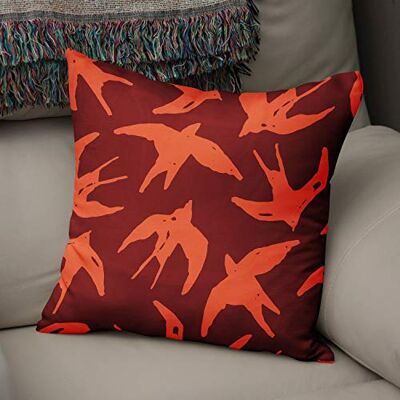 Bonamaison Le Jardin du Lin Kissen Zierkissenbezug Kissenbezug, Orange & Bordeaux Dekoration, Für Zuhause Autos Büro Sofa Wohnzimmer Couch Schlafzimmer Dekor, 50x50 Cm Entworfen und hergestellt in der Türkei Bonamaison Le Jardin du Lin Kissen Zierkissenbezug Kissenbezug, Orange & Bordeaux Dekoration, Für Zuhause Autos Büro Sofa Wohnzimmer Couch Schlafzimmer Dekor, 50x50 Cm Entworfen und hergestellt in der Türkei
