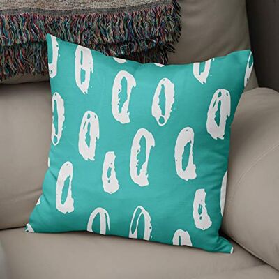 Bonamaison Le Jardin du Lin Kissen Zierkissenbezug Kissenbezug, Türkis & Weiß Dekoration, Weich Bequem, Für Zuhause Autos Büro Sofa Wohnzimmer Couch Schlafzimmer Dekor, 43x43 Cm Hergestellt in der Türkei Bonamaison Le Jardin du Lin Kissen Zierkissenbezug Kissenbezug, Türkis & Weiß Dekoration, Weich Bequem, Für Zuhause Autos Büro Sofa Wohnzimmer Couch Schlafzimmer Dekor, 43x43 Cm Hergestellt in der Türkei