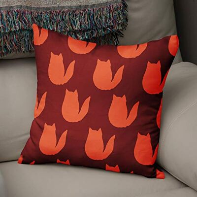 Bonamaison Le Jardin du Lin Kissen Zierkissenbezug Kissenbezug, Orange & Bordeaux Dekoration, Für Zuhause Autos Büro Sofa Wohnzimmer Couch Schlafzimmer Dekor, 50x50 Cm Entworfen und hergestellt in der Türkei Bonamaison Le Jardin du Lin Kissen Zierkissenbezug Kissenbezug, Orange & Bordeaux Dekoration, Für Zuhause Autos Büro Sofa Wohnzimmer Couch Schlafzimmer Dekor, 50x50 Cm Entworfen und hergestellt in der Türkei