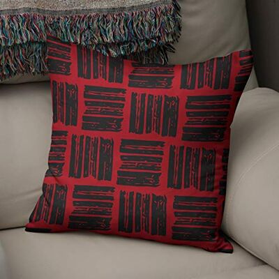 Bonamaison Le Jardin du Lin Kissen Zierkissenbezug Kissenbezug, Rot schwarz Dekoration, Für Zuhause Autos Büro Sofa Wohnzimmer Couch Schlafzimmer Dekor, 50x50 Cm Entworfen und hergestellt in der Türkei Bonamaison Le Jardin du Lin Kissen Zierkissenbezug Kissenbezug, Rot schwarz Dekoration, Für Zuhause Autos Büro Sofa Wohnzimmer Couch Schlafzimmer Dekor, 50x50 Cm Entworfen und hergestellt in der Türkei