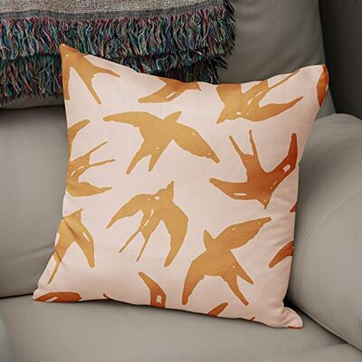Bonamaison Le Jardin du Lin Kissen Zierkissenbezug Kissenbezug, Orange & Off White Dekoration, Weich Bequem, Für Zuhause Autos Büro Sofa Wohnzimmer Couch Schlafzimmer Dekor, 43x43 Cm Hergestellt in der Türkei Bonamaison Le Jardin du Lin Kissen Zierkissenbezug Kissenbezug, Orange & Off White Dekoration, Weich Bequem, Für Zuhause Autos Büro Sofa Wohnzimmer Couch Schlafzimmer Dekor, 43x43 Cm Hergestellt in der Türkei