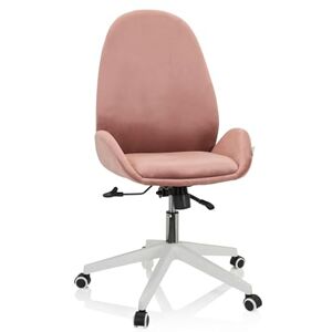 hjh OFFICE 729429 Schreibtischstuhl AVEA Samt höhenverstellbarer Drehstuhl mit hoher ergonomischer Rückenlehne, Rosa hjh OFFICE 729429 Schreibtischstuhl AVEA Samt höhenverstellbarer Drehstuhl mit hoher ergonomischer Rückenlehne, Rosa