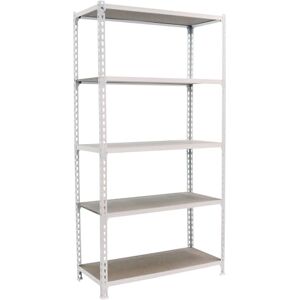 Simon Rack Simonrack Schwerlastregal, Lagerregal, 200x100x30 cm, Metallregal, Kellerregal, Biegestelle 150 kg, 5 Holzfachböden, Weiss/Holz Maderclick Simon Rack Simonrack Schwerlastregal, Lagerregal, 200x100x30 cm, Metallregal, Kellerregal, Biegestelle 150 kg, 5 Holzfachböden, Weiss/Holz Maderclick