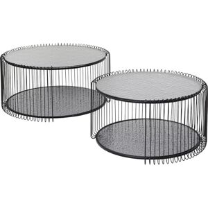 KARE DESIGN - Wire - Schwarz - Glas - Couchtisch KARE DESIGN - Wire - Schwarz - Glas - Couchtisch