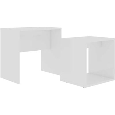 vidaXL Couchtisch Set Beistelltisch Satztisch Sofatisch Kaffeetisch Wohnzimmertisch Teetisch Nachttisch Weiß 48x30x45cm Holzwerkstoff vidaXL Couchtisch Set Beistelltisch Satztisch Sofatisch Kaffeetisch Wohnzimmertisch Teetisch Nachttisch Weiß 48x30x45cm Holzwerkstoff