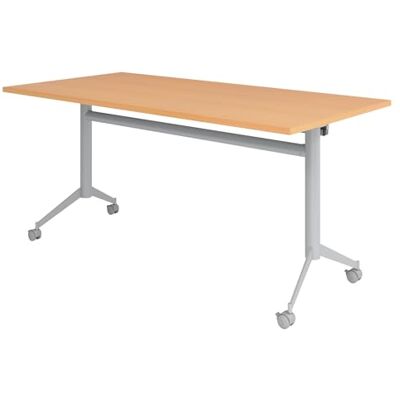 bümö Klapptisch Buche 160 x 80 cm klappbar & fahrbar, klappbarer Schreibtisch auf Rollen, Klappschreibtisch, Tisch klappbar, Klappbarer Tisch, Klapptisch Holz-Platte, Gestell stabil aus Metall bümö Klapptisch Buche 160 x 80 cm klappbar & fahrbar, klappbarer Schreibtisch auf Rollen, Klappschreibtisch, Tisch klappbar, Klappbarer Tisch, Klapptisch Holz-Platte, Gestell stabil aus Metall