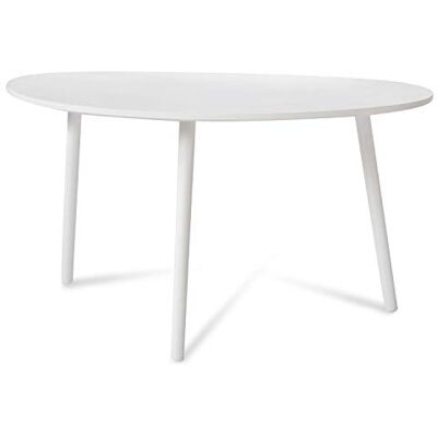 Homestyle4u Sofatisch - Nierenform - Weiß - Beistelltisch Homestyle4u Sofatisch - Nierenform - Weiß - Beistelltisch